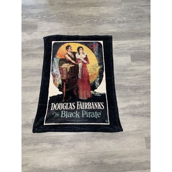 Black‎ Pirate 1926 Swashbuckler Movie Douglas Fairbanks Herald Throw Blanket